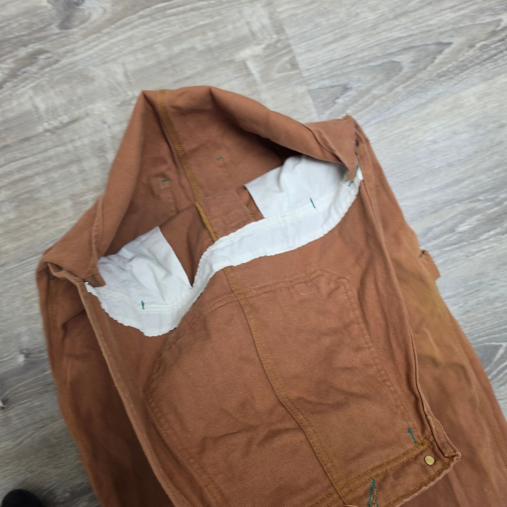 Liberty Mens Brown Duck Canvas Bib Overalls Workwear 34x30 B790PC9